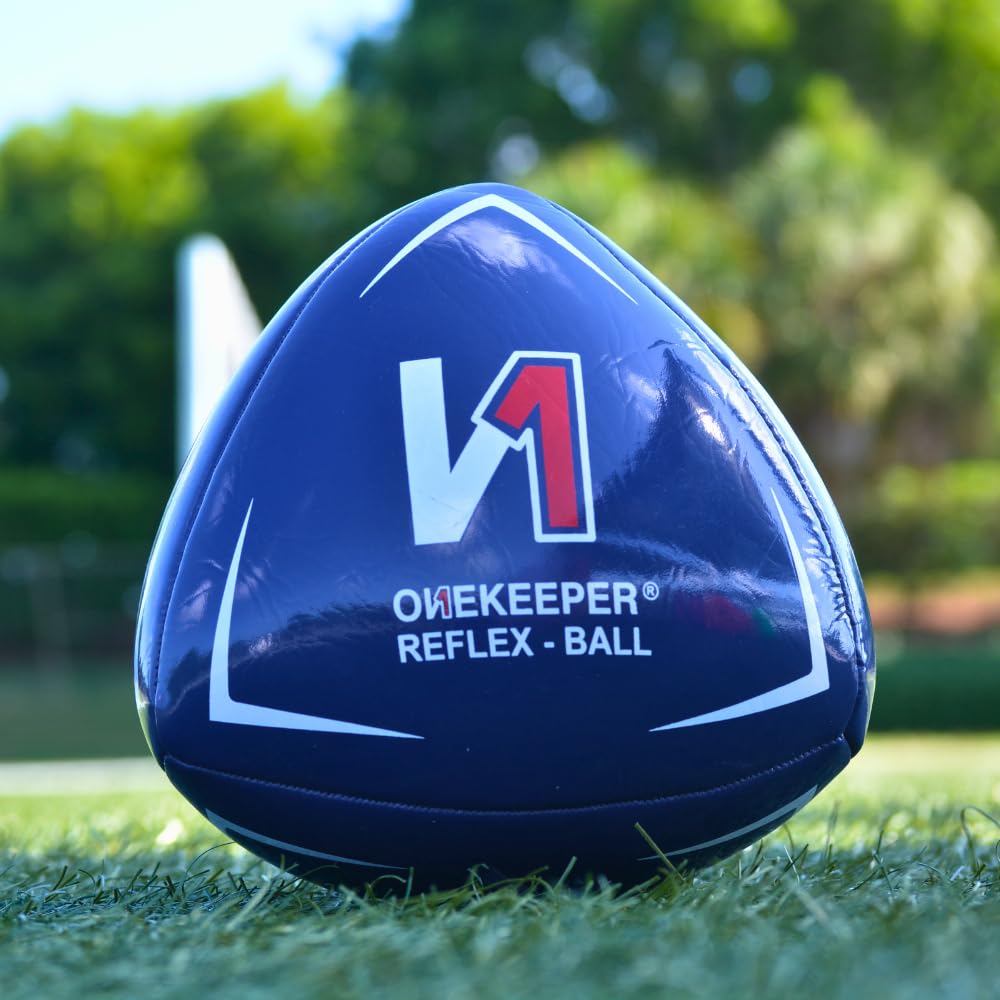ONEKEEPER Soccer Reflex & Reaction Ball - White, Orange, Blue, Pink, and Fluo Yellow for Agility, Reflex, and Speed Training for Kids and Juniors (Yellow)