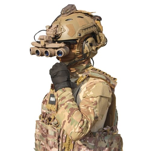 KLYso for Outdoor CS Paintball Hunting Cosplay Halloween Airsoft Military Fast Helmet, Game Sets with Tactical Headset & Goggles & Telescope Model (Color : BK1)