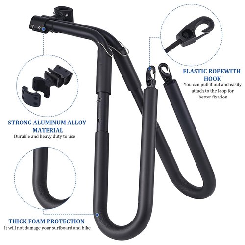 Surfboard Bicycle Carrier Rack,Surfboard Bike Rack,Bicycle Surfing Carrier Mount,Bike Skimboard,Side Kiteboard Holder