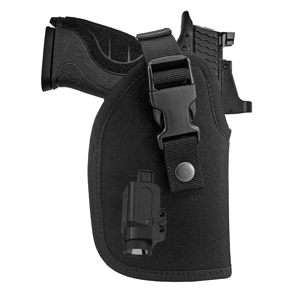 Bursport Molle Outside Waistband Gun Holster Optic Ready Holster Compatible with Medium Full Size Handgun with Laser Light Mounted