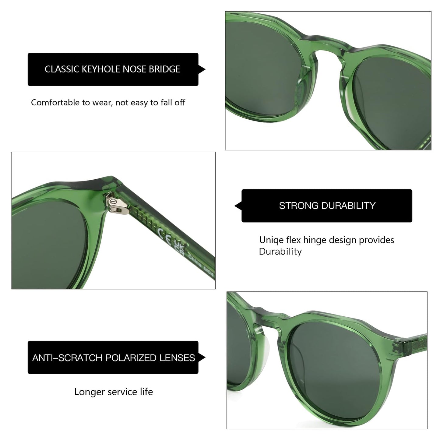ZENOTTIC Vintage Round Polarized Sunglasses for Men Women UV400 Protection