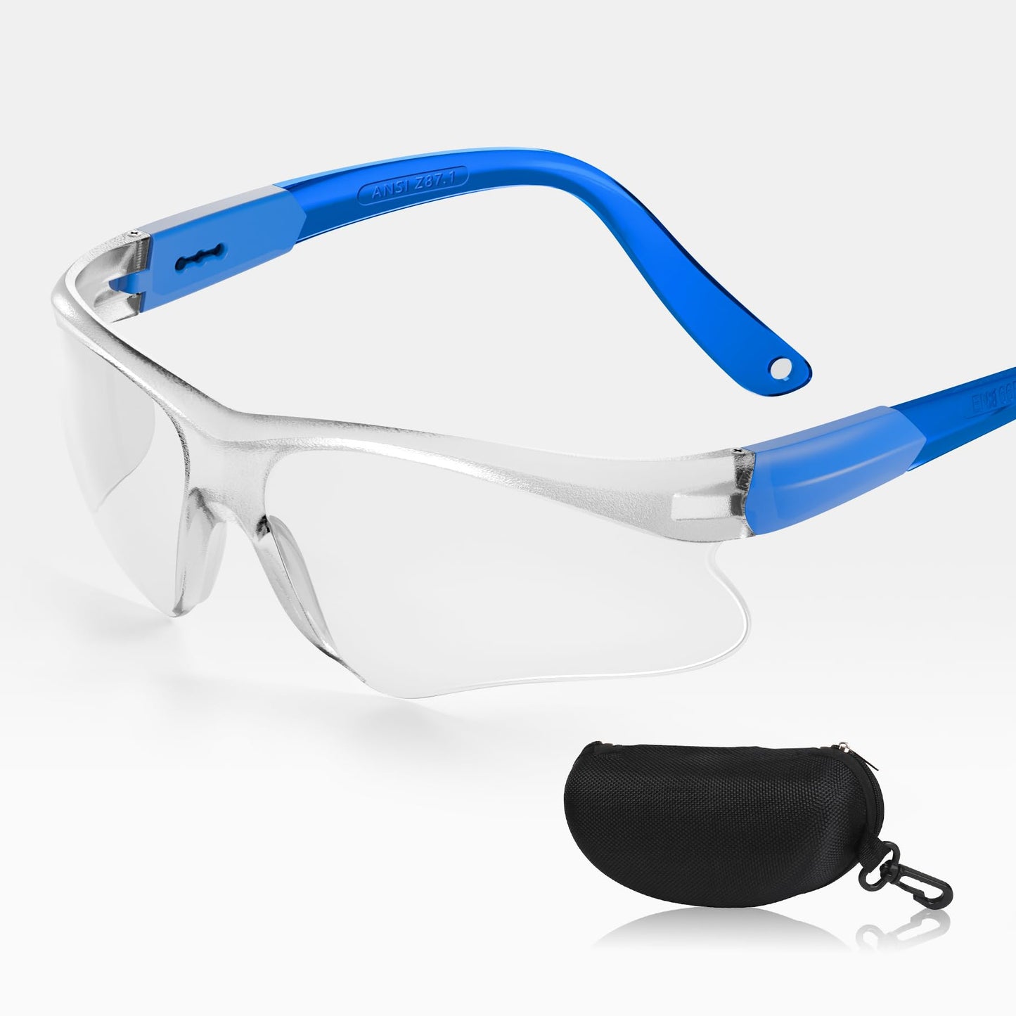 LaneTop Shooting Glasses for Youth & Small Face Adults - Anti-Fog, UV Protection, Adjustable Arms - ANSI Z87.1 Certified Safety Glasses for Shooting Range- Clear Lens