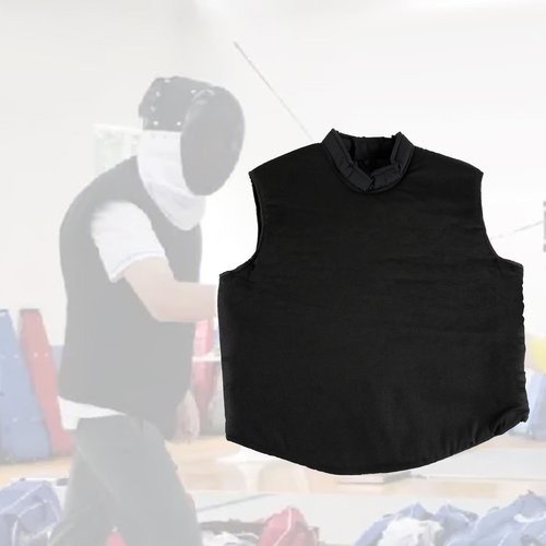 Aymzbd Fencing Tutor Vest,Black Fencing Uniform Guard Clothes Sleeveless Jacket Protective Suit for Fencing Sports Foil Epee Sabre, XL