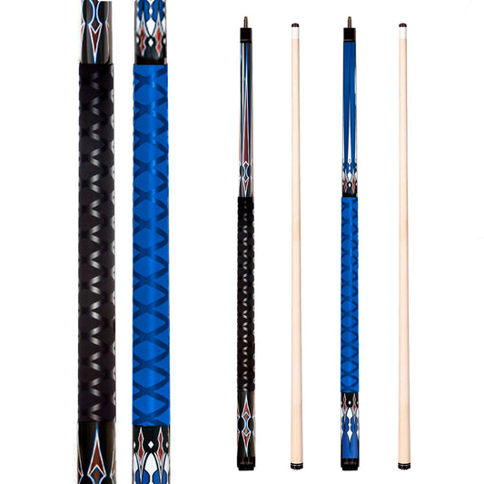 Joovon Pool Sticks Set of 4 and Pool Sticks Set of 2 with 13mm Cue Tip 58" Pool Cue with Rubber Anti-Skid Sleeve