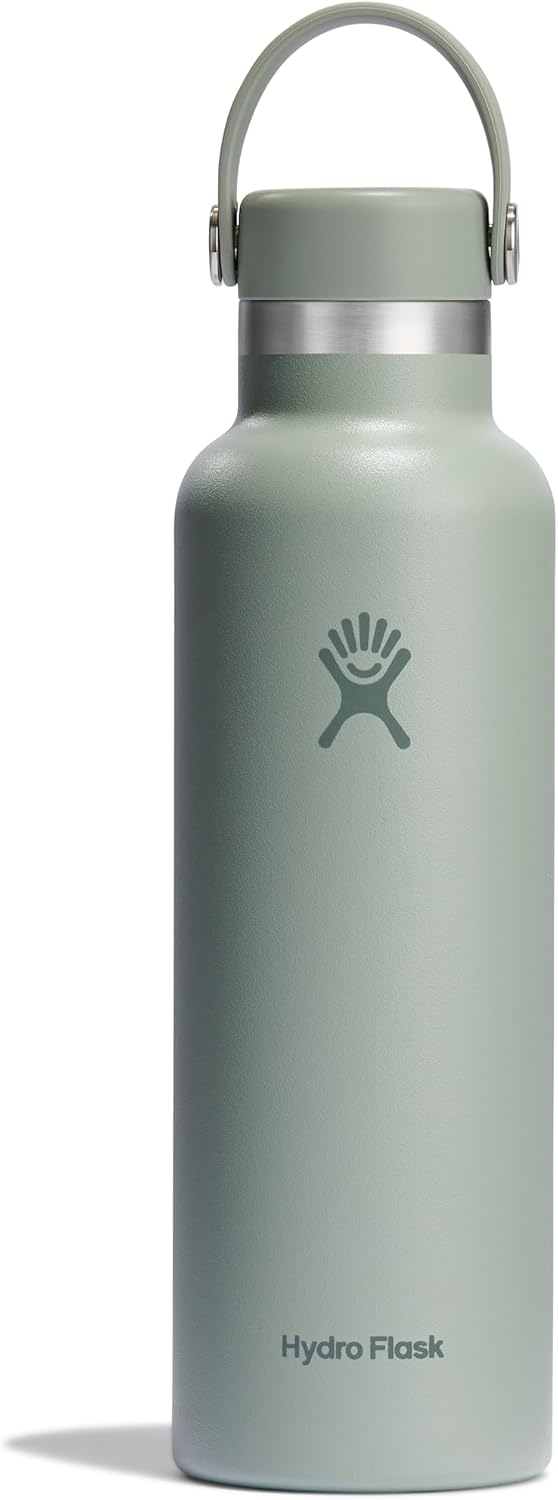 Hydro Flask Water Bottle - Insulated Stainless Steel - Non Spill, Leakproof in 24 Oz White