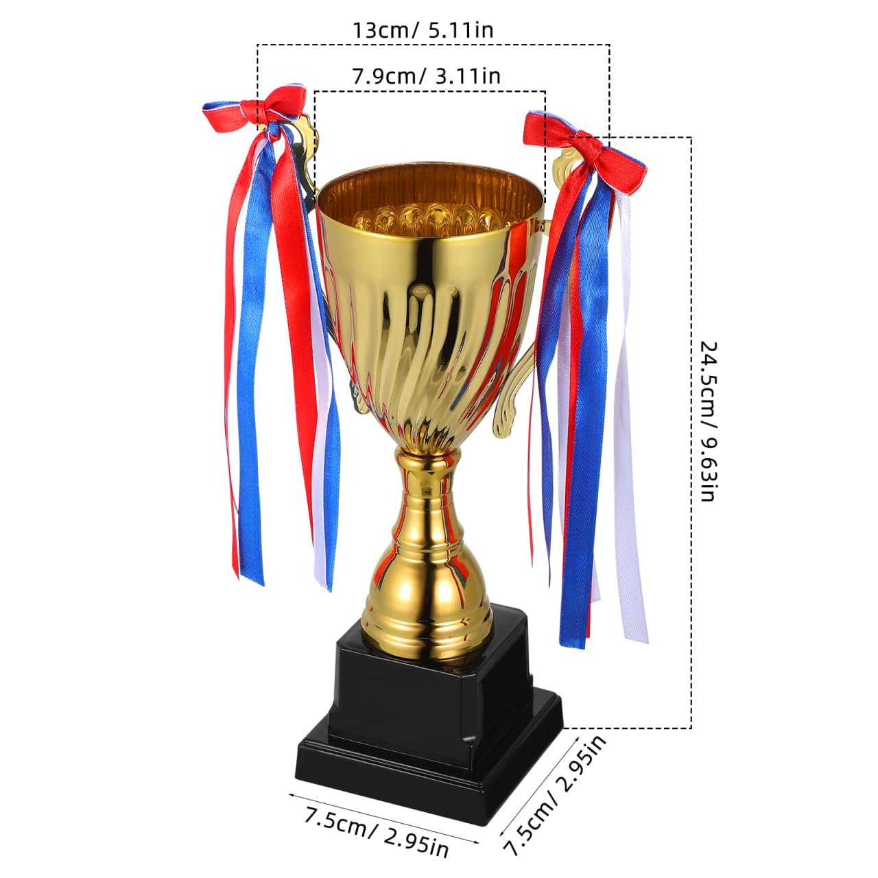NUOBESTY Trophy Cup, 9.6Inch Gold Large Trophy Award Trophies for Sports, Competitions, Tournaments, Party Favors for Winners, Game Rewards