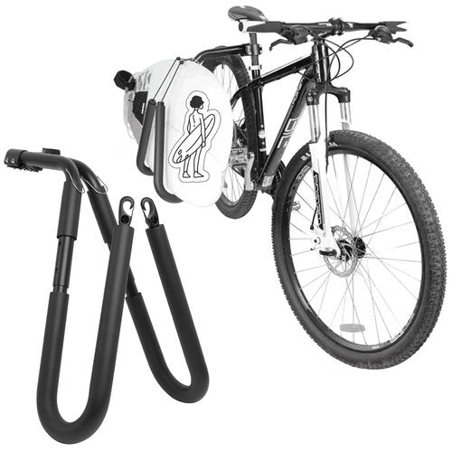Surfboard Bike Rack, Adjustable Bike Surfboard Carrier Bracket, Fits Boards Up to 8 FT, Compatible with Short Boards, Boogie Boards, Snowboards