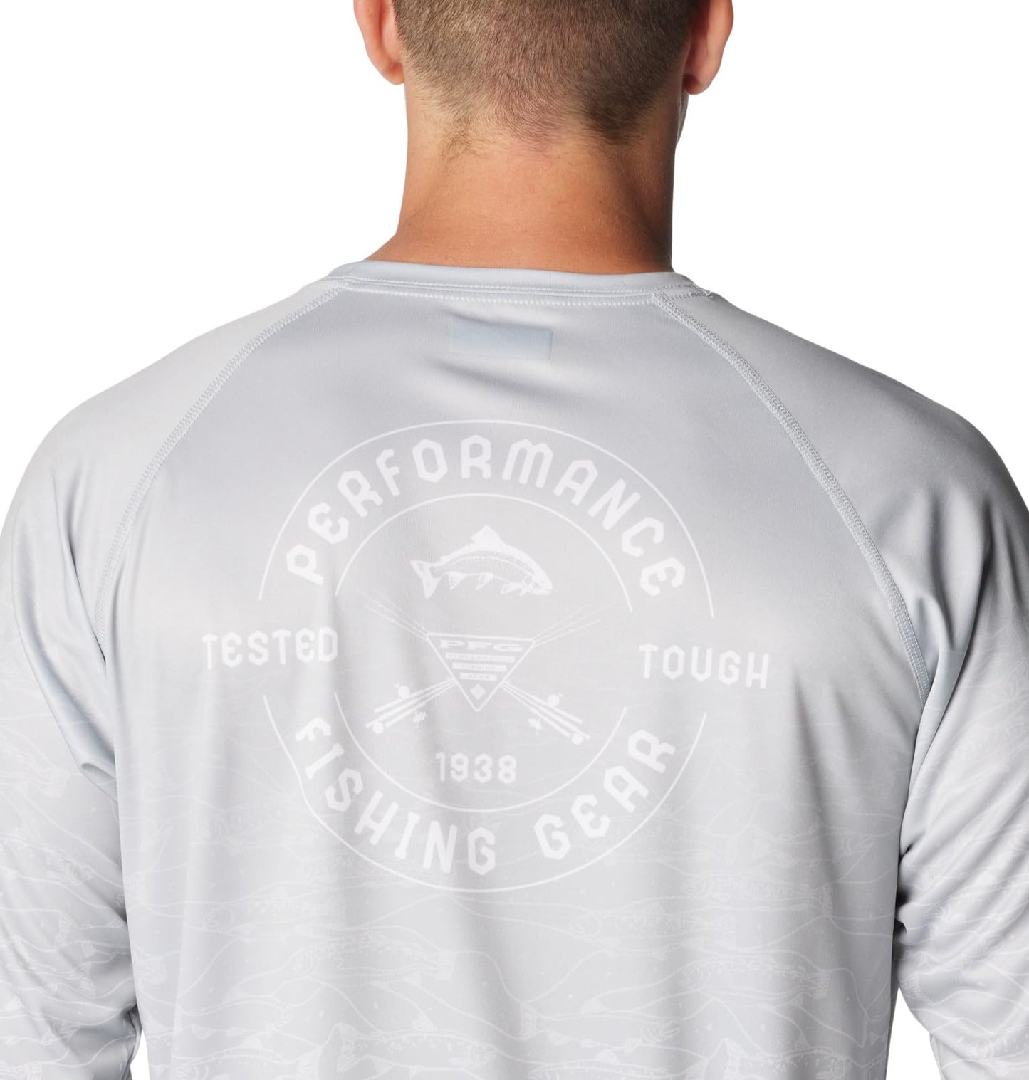 Columbia Men's Super Terminal Tackle PFG Fresh Fade Long Sleeve, Cool Grey/Tested Tough Fresh Super Fade, X-Large