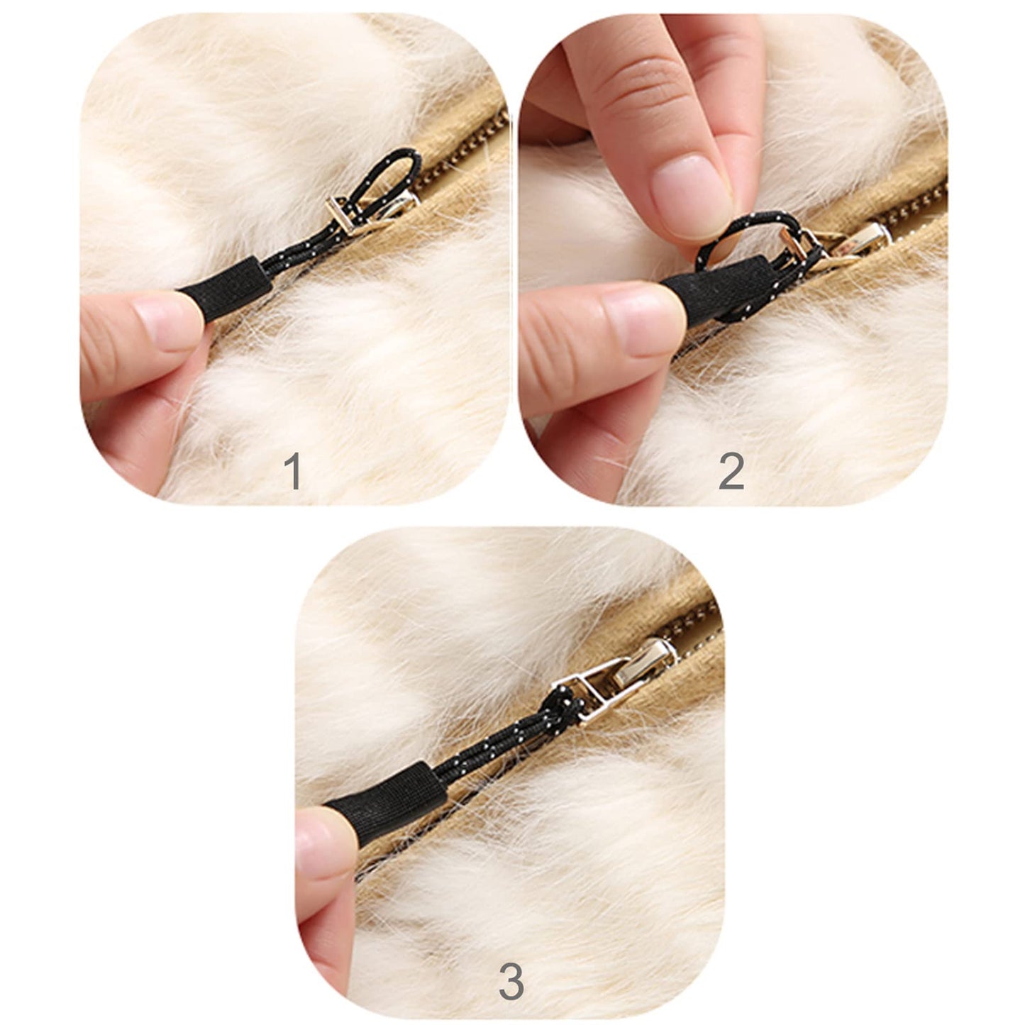 Zipper Pulls, 8PCS Black