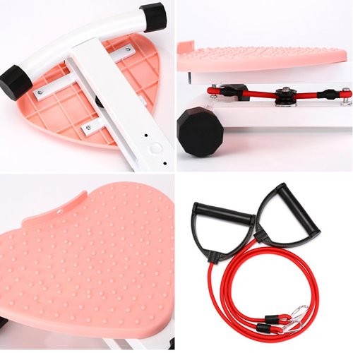 Twisting Waist Machine, Waist Twister Board, Twist Board for Exercise, Waist Twisting Disc with Loop Resistance Bands, Noiseless Aerobic Waist Sculptor Twist, Balance Board for Waist Core