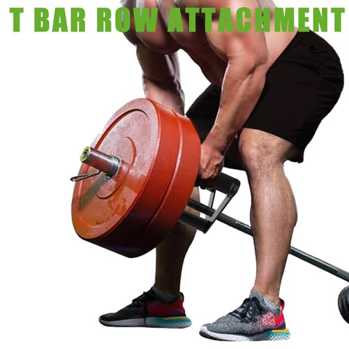 Lovind Double D Row Handle LAT Pulldown Attachments, T Bar Row Attachment,1.3 Inch Diameter Big Comfort Rubber Grip V Bar Attachmentt for Cable Machine Home Gym Accessory