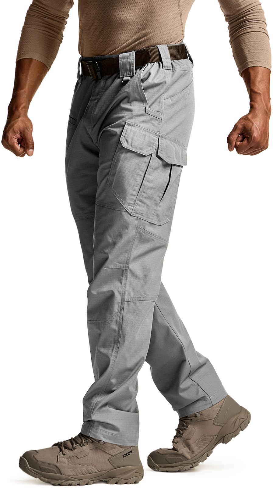 CQR Men's Tactical Pants, Water Resistant Ripstop Cargo Pants, Lightweight EDC Work Hiking Pants, Outdoor Apparel, Raider Mag Pocket Stone, 40W x 32L