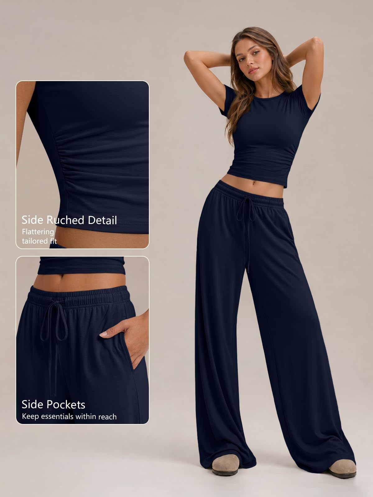 Trendy Queen Women's 2 Piece Matching Summer Lounge Set with Pockets