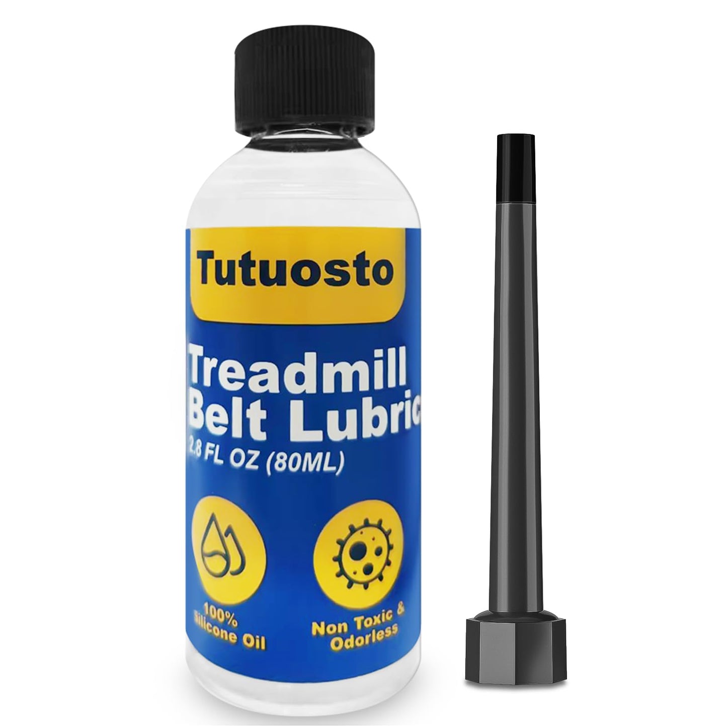 Treadmill Lubricant for Belt, 100% Silicone Treadmill Belt Lubricant, Treadmill Lubricant Kit, with Precision Screw Cap, Viscosity 500CS, Suitable for Most Treadmills, Silicone Oil for Acrylic Pouring