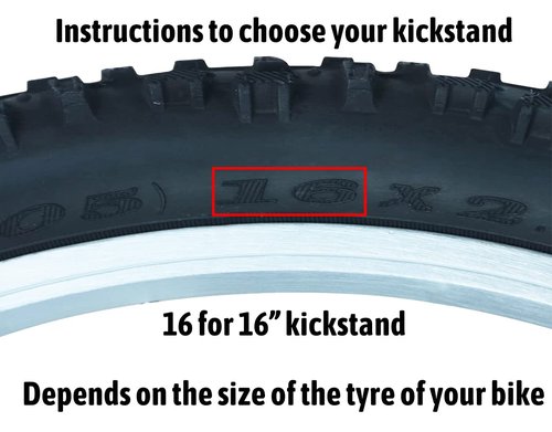 USONG Bike Kickstand Children's Bicycle Kickstand Single-side Stand Folding Bicycle Center Bracket 12" 14" 16" 18" 20" Bike Racks (For 14"-16" Bike)