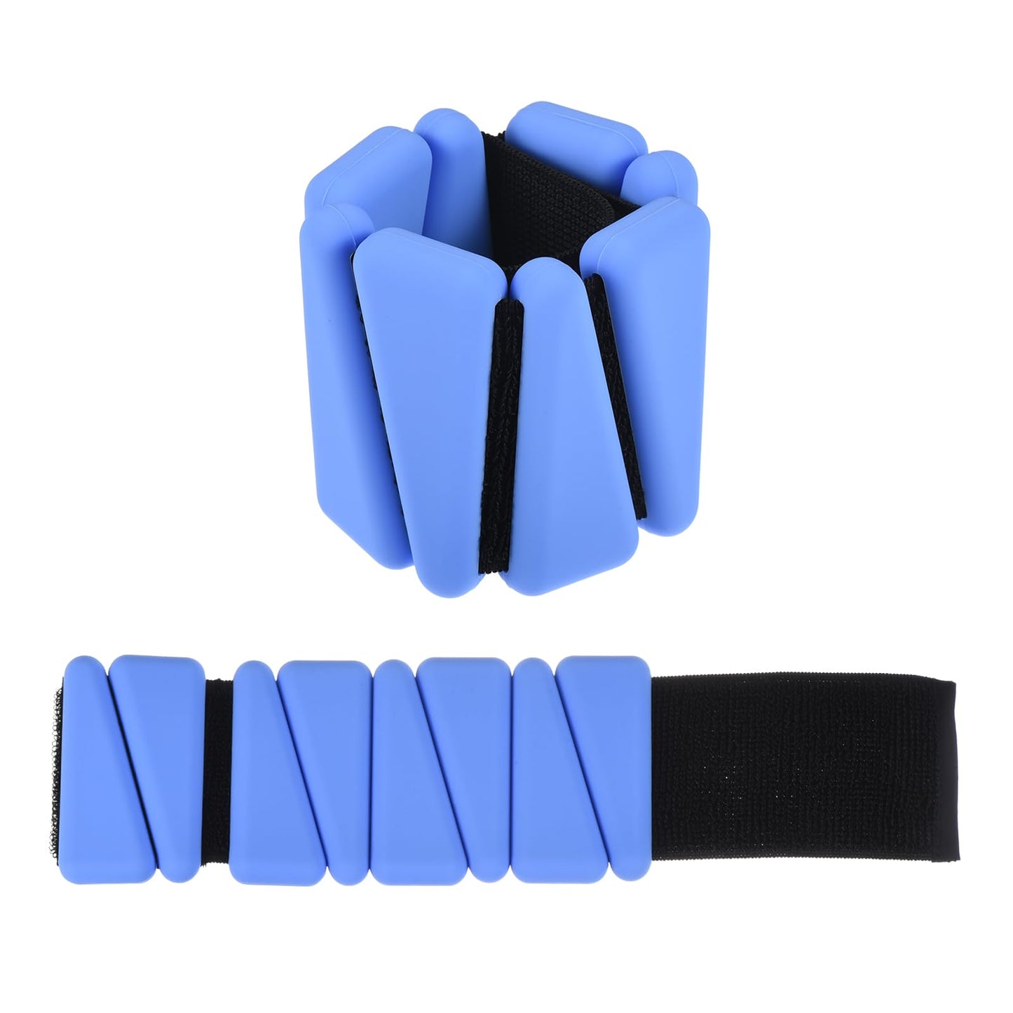 YOKIVE 1 Pair Adjustable Wrist Ankle Leg Weights, Workout with Strap Women & Men Training, Great for Gym Yoga, Walking, Running, Aerobics (Blue, 1Lbs-Each)