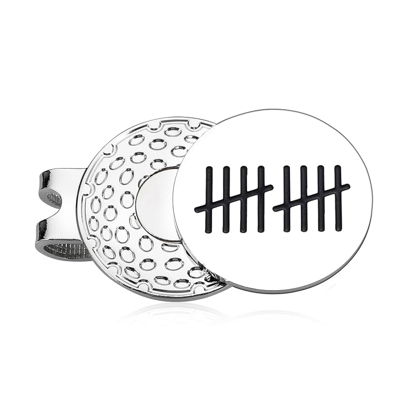 10th Anniversary Golf Ball Marker Hat Clip for Him - 10 Year Gift