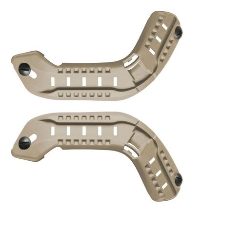 DLP Tactical - ARC Accessory Rail Kit for ACH/MICH Combat Helmets, Side Rail System for Lights, Cameras & Tactical Accessories – Easy Install, High-Strength Polymer - Tan