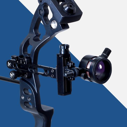 FENJANER Archery Compound Bow Sights - 1 pin or 5 pins Bow Sight with 8X Scope Lens Right Hand No Tools for Quick Adjustment for Outdoor Hunting (1 Pin Sight)