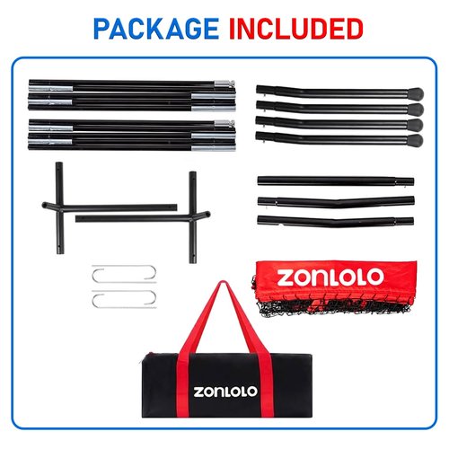 Zonlolo 6x6ft Football Training Net, Football Throwing Net with 3 Target Pockets, Portable QB Throwing Practice Equipment with Small Carry Bag,Most Suitable for Kids