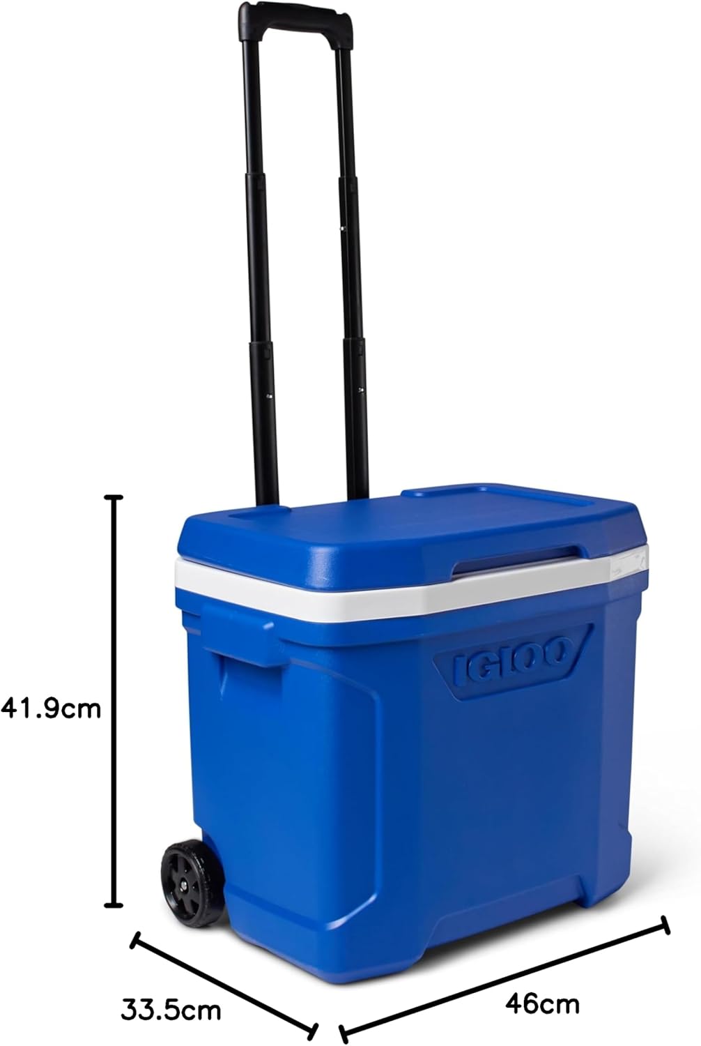 Igloo Cooler with Wheels, Profile II 28 Qt Hard Sided Ice Chest - Portable Insulated Container with Leak-Proof Design for Outdoor Use