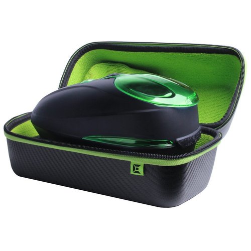 Exalt Paintball Loader Case - Univeral Paintball Hopper Protective Case - Carbon Case Series (Black Carbon/Lime Microfiber)