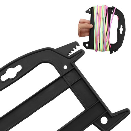 KKUANG 3PCS 6 Inch Black Plastic Storage Cord Wrap Stand Double Tooth Outdoor Bobbin Winder for Organising Wire