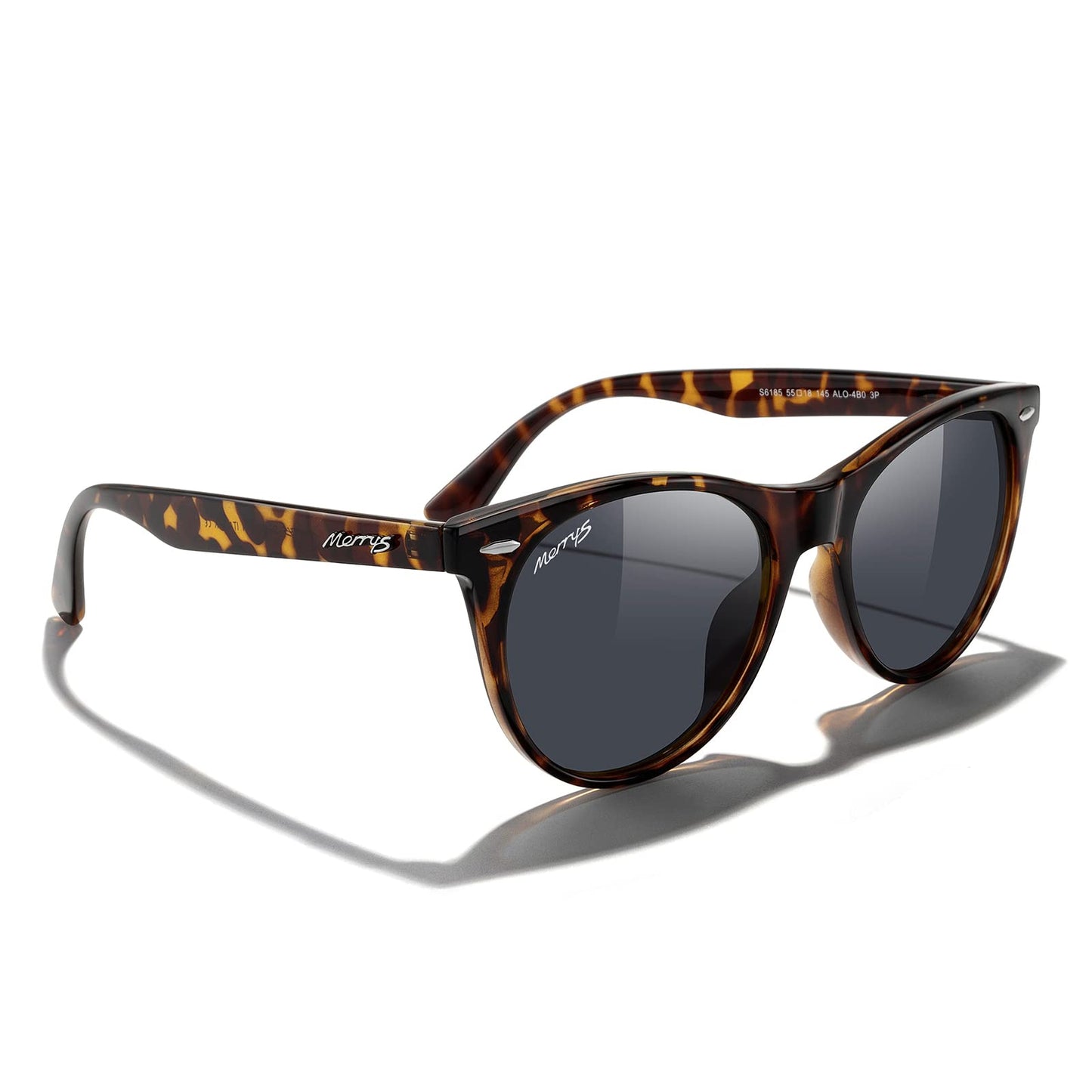 MERRY'S Retro Round Polarized Sunglasses for Women Fashion Trendy Shades S6185