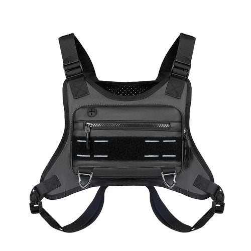 Sports Chest Bag For Men, Water Resistant Lightweight Front Running Vest Bag With Built In Running Phone Holder Extra Storage For Workouts, Cycling,Runing