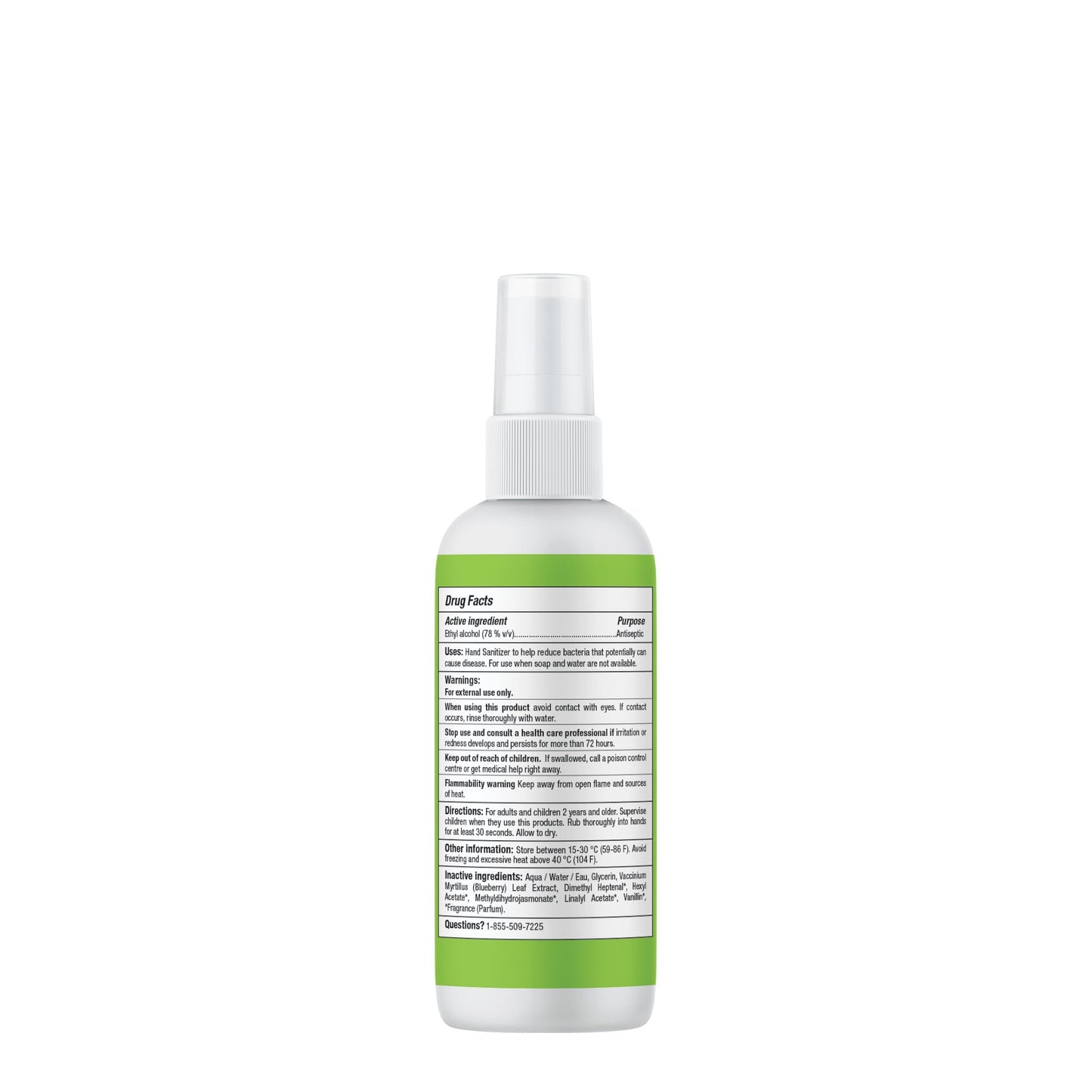 ATTITUDE Hand Sanitizer Spray for Kids & Adults, EWG Verified, Travel Size, Dermatologically Tested, Plant and Mineral Based, Vegan, Watermelon & Coco, 3.5 Fl Oz (Spray Bottle)