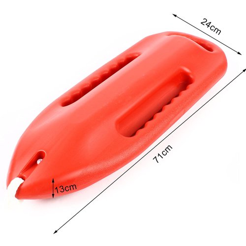 Lifeguard Rescue Tube,3 Handle Rescue Can Swimming Float W/5.25ft Pe Rope,Open Water Rescue Lifesaving Non-Leakage,Weight Capacity 154lbs,One-Piece Molding(Orange)