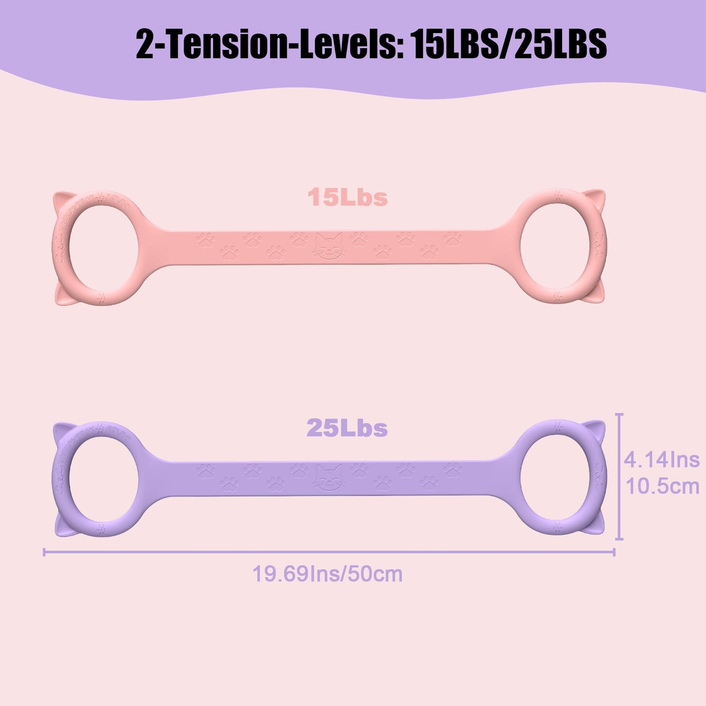 TREKONPEAK Figure 8 Resistance Bands Set,Silicone Stretch Bands for Women