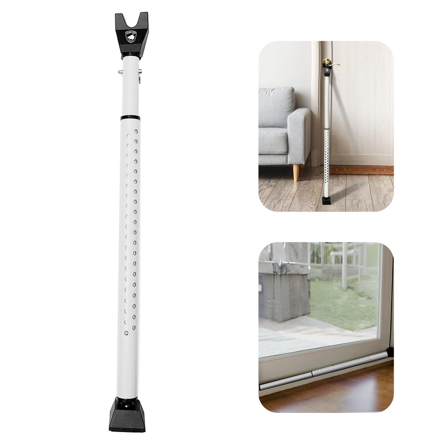 Sliding Door Security Bar, Door Jammer 2-in-1 Adjustable, Door Stoppers Security – 40 Different Adjustments, by Guard Dog Security