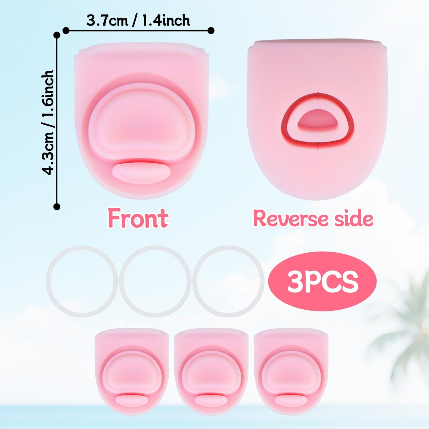 BMSQOFD 3 Sets Replacement Seal Gasket Stoppers for Owala Freesip Cap Mouth,Silicone O Sealing Ring Parts Water Bottle Top Lid Accessories for Owala Freesip 16/19/24/32/40oz（Pink）