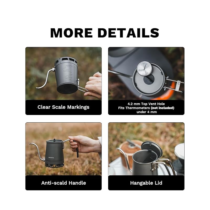 Fire-Maple Petrel 350ml Gooseneck Pour-Over Kettle - Ultralight Aluminum