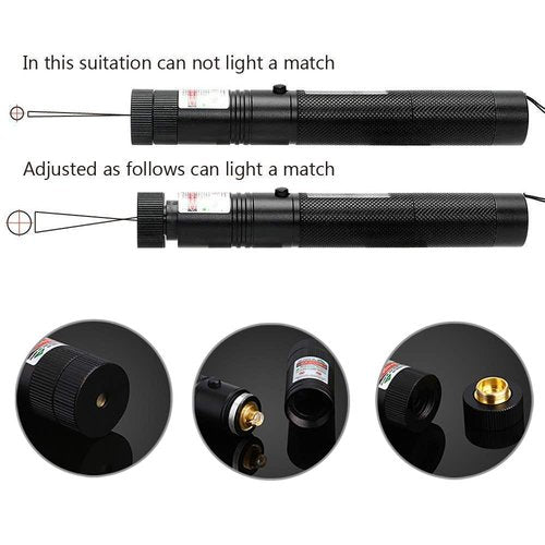 Green Beam Flashlight Adjustable Focus for Outdoor Adventures Camping, Hiking, Hunting Gear with Durable Design