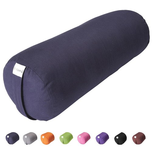 Sol Living Yoga Bolster Pillow Cylindrical Meditation Cushion Cotton Meditation Accessories for Restorative Yoga Meditation Pillow Yoga Pillow Firm Body Pillow Bolster Pillow for Legs Removable Cover