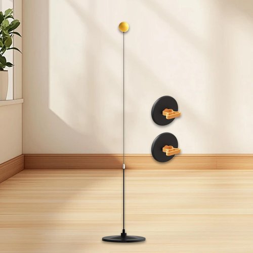 Menolana Boxing Reaction Ball Boxing Reflex Ball Fitness with Paddles Home Gym with Suction Cup Base Professional Table Tennis Trainer, Black