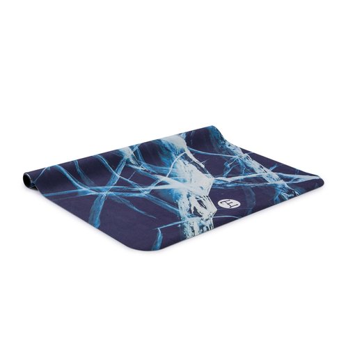 EchoMe Pilates Reformer Mat non slip,Reformer towel suitable for all Reformers, Machine Wash Light Weight Portable black (Ice Crack)