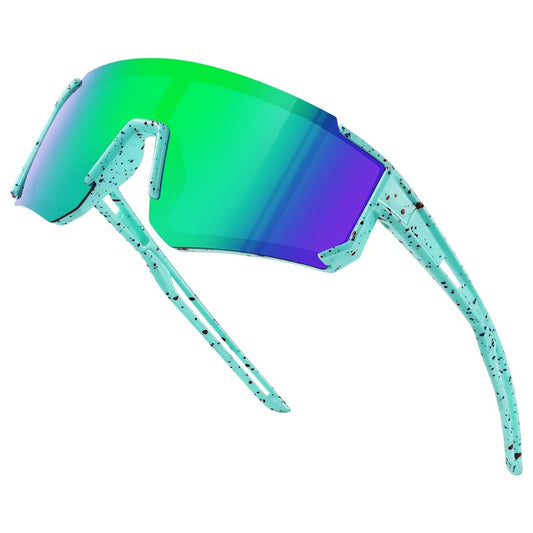 Fanshen Kids Baseball Sunglasses for Boys Girls Ages 3-12, Sports Polarized Youth Baseball Softball Sunglasses UV Protection(Green/Green)