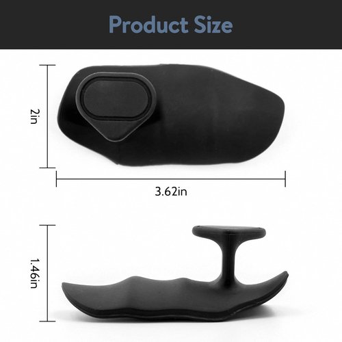 KOOK UDU Rubber Gym Grips for Men & Women, Anti-Slip Workout Grips for Weight Lifting, Deadlifts, Pull-Ups & Gym Training, Hand Grips Pads for Palm Protection & Enhanced Control (Black)