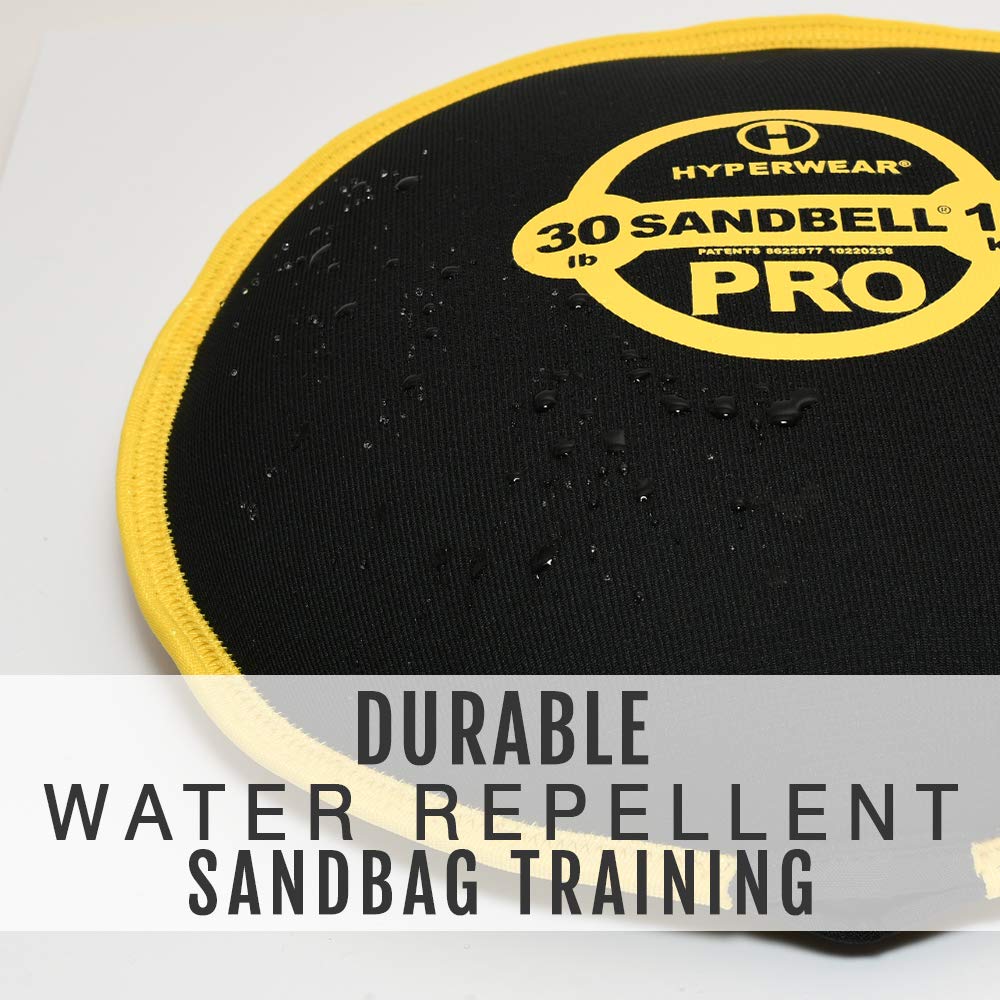 HYPERWEAR SandBell PRO Workout Sandbag, Pre-Filled Slam Ball Alternative, 60 lbs