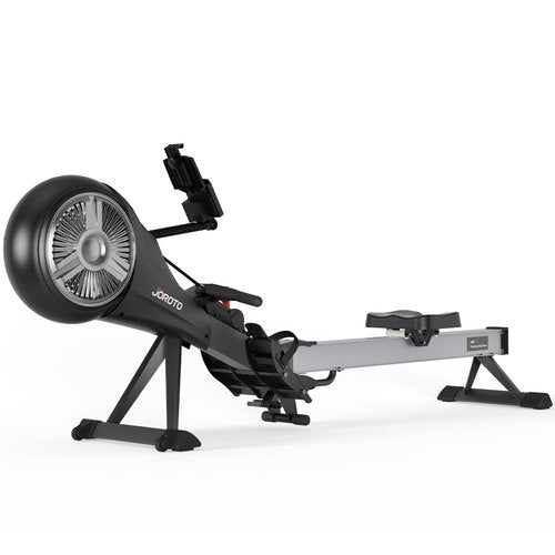 Rowing Machine for Home JOROTO Air Magnetic Rowing Machines for Home Foldable with 49.5" Rail, Backlit Monitor, Bluetooth, App Supported, Tablet Holder Rower Machine