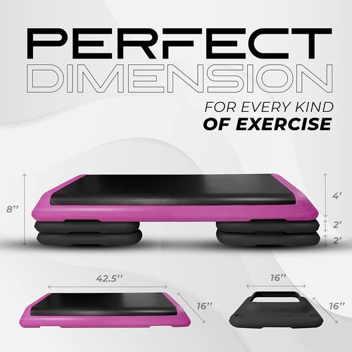 Yes4All Aerobic Step Platform Health Club - Pink Black