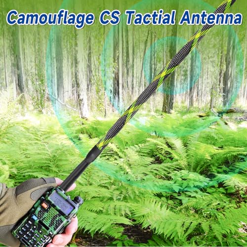 42.9 Inch Foldable Camouflage Antenna for Ham Radio VHF UHF 136-520MHz