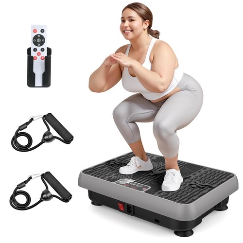 Teclor Premium Vibration Plate for Lymphatic Drainage, Weight Loss, Whole Body Workout Power Vibration Plate, Shake Plate,Home Gym Fitness Equipment,Grey