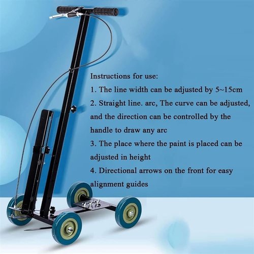 YOGAYE Multifunction Line Marking Machine,Marking Tools,Lane Marking Applicator,Paint Line Striping Equipment,Straight,Arc,and Round Can Be Adjusted