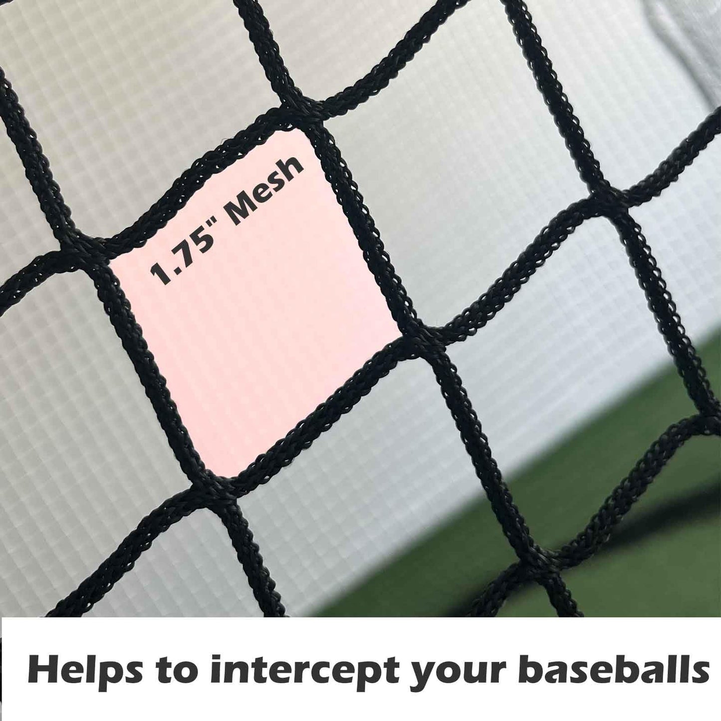 Jecarden Baseball Batting Cage Nets with Extra Striking Net 35' L X 10' W X 10' H (NET ONLY) Baseball and Softball Cage Netting with Door for Backyard and Indoor Fully Enclosed Softball Batting Cage