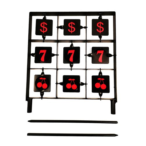 Atflbox Spinning BB Gun Target, Two Styles of Sticker Tic-Tac-Toe Designed Airsoft Resetting Target for Outdoor and Backyard