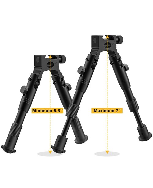 CVLIFE 3-in-1 Rifle Bipod Picatinny Bipod with Swivel Stud Adapter & Barrel Clamp Adapter for Shooting and Hunting